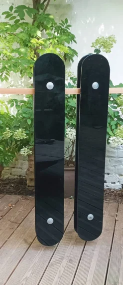 Poignée de porte vintage verre massif grand format