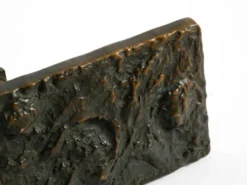 Poignée de poussée brutaliste en bronze par Alpan, Allemagne années 1970