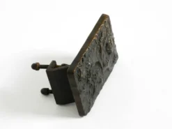 Poignée de poussée brutaliste en bronze par Alpan, Allemagne années 1970