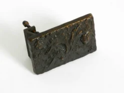 Poignée de poussée brutaliste en bronze par Alpan, Allemagne années 1970