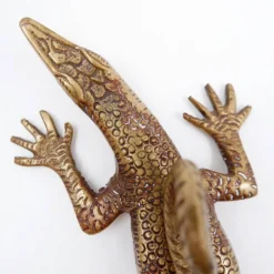 Poignée en laiton en forme de lézard de Komodo