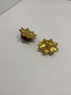 Poignées de porte en chêne doré sculptées à la main Gio Ponti Guglielmo Ulrich