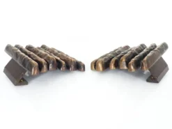 Poignées de portes brutalistes en bronze, Alpan, Allemagne, circa 1970
