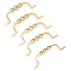 5 poignées en metal aspect bronze