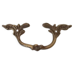 Poignée tiroir de meuble ancien en bronze doré