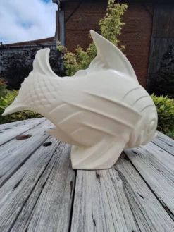 Poisson en céramique Art déco signé Lejan