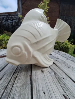Poisson en céramique Art déco signé Lejan