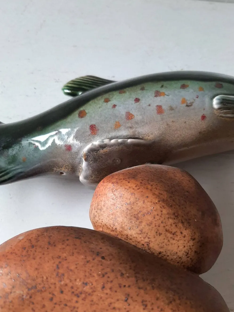 Poisson en céramique vintage