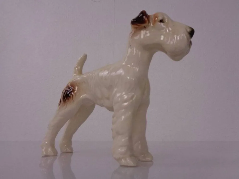 Porcelain Figurine of Fox Terrier, Denmark, 1950s