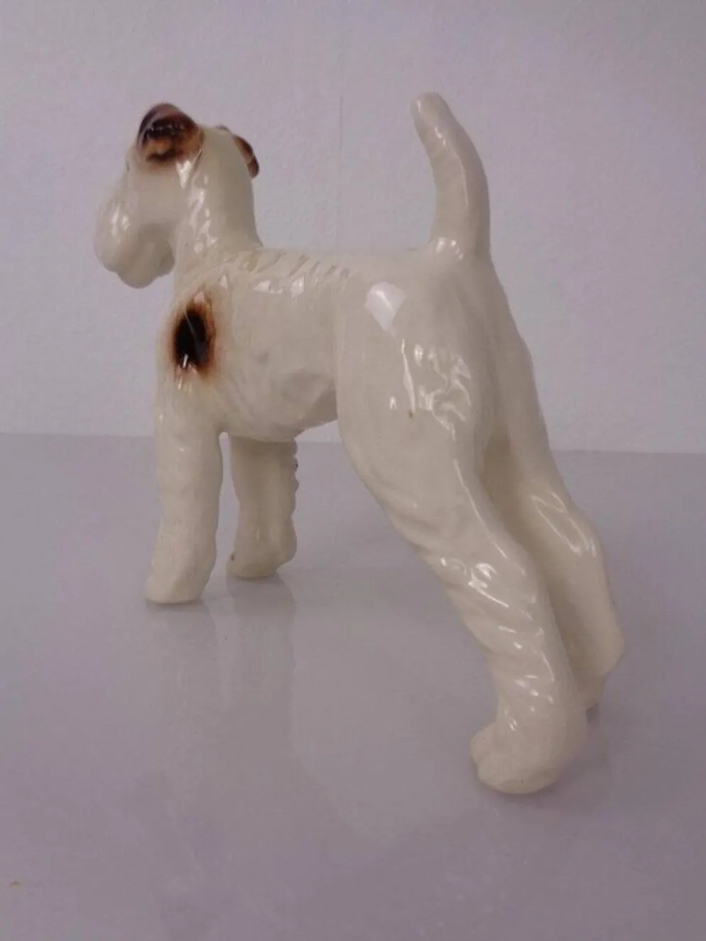 Porcelain Figurine of Fox Terrier, Denmark, 1950s