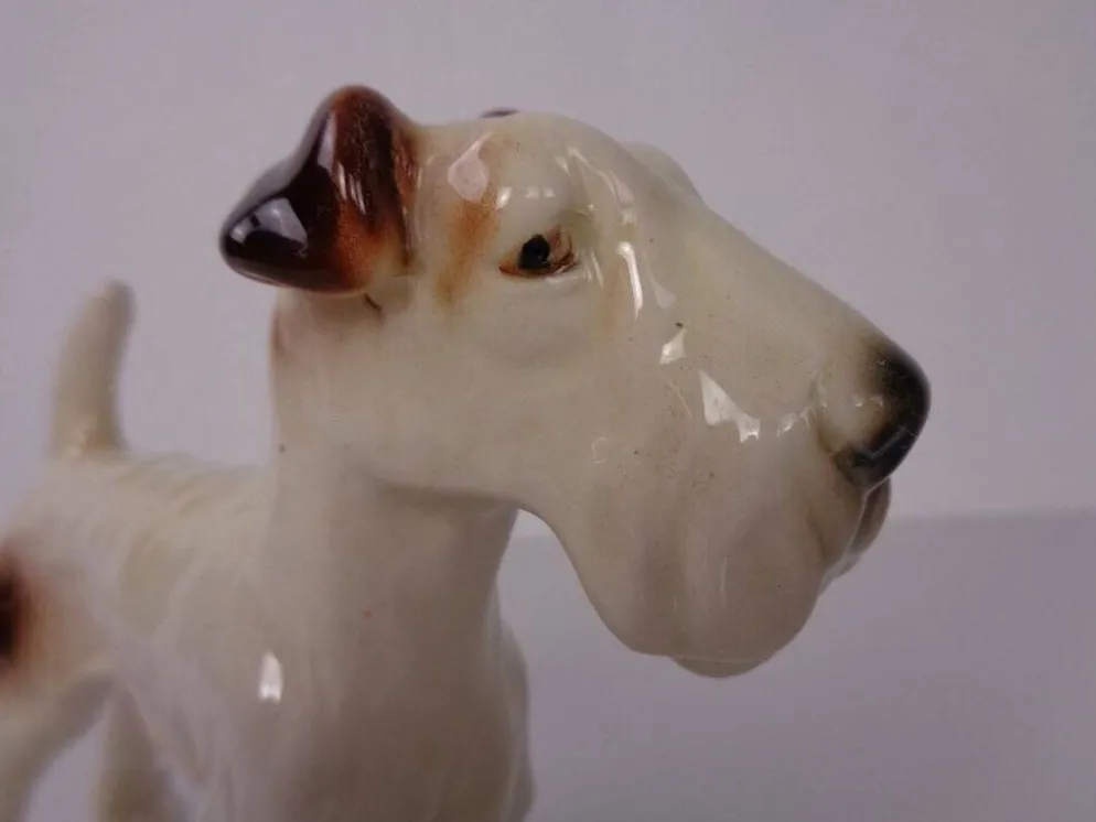 Porcelain Figurine of Fox Terrier, Denmark, 1950s