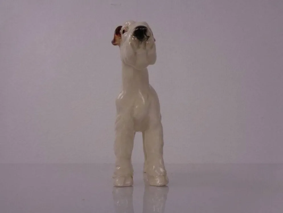 Porcelain Figurine of Fox Terrier, Denmark, 1950s