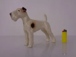 Porcelain Figurine of Fox Terrier, Denmark, 1950s