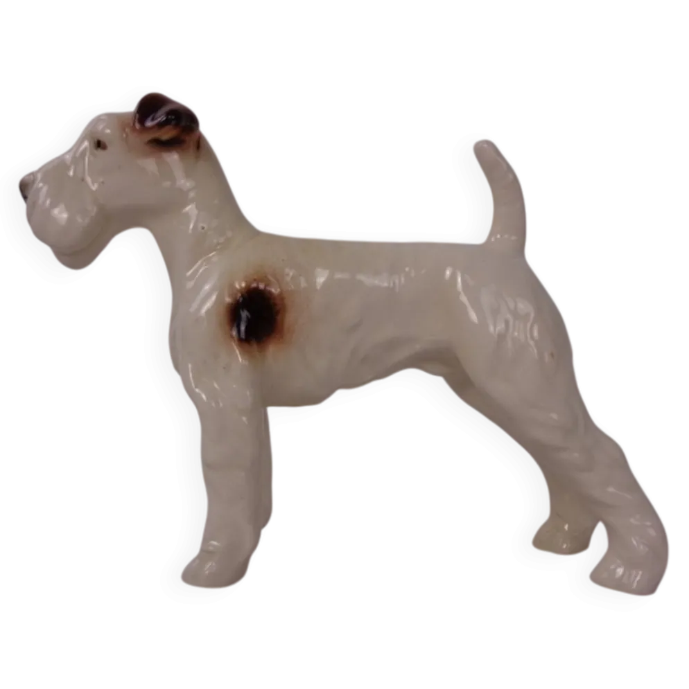 Porcelain Figurine of Fox Terrier, Denmark, 1950s