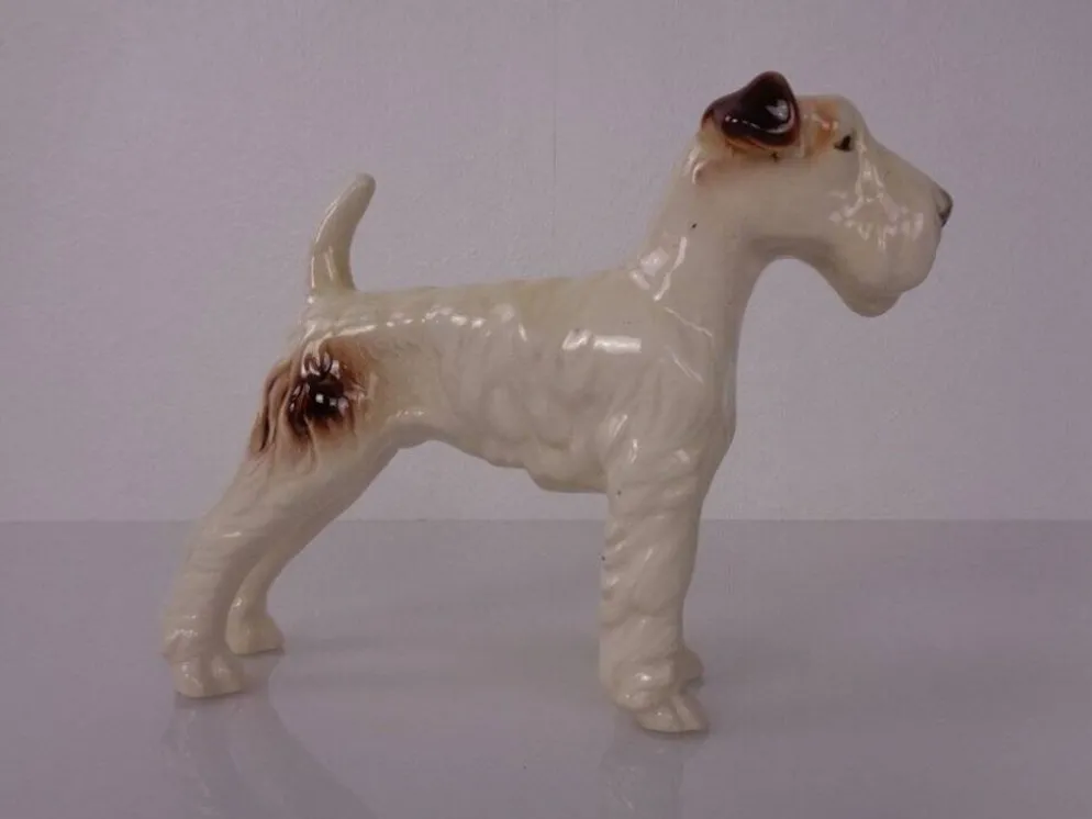 Porcelain Figurine of Fox Terrier, Denmark, 1950s