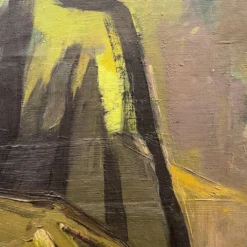 Portait de femme Fauviste, tableau huile sur toile 1947, LUC PEROT 'Colette