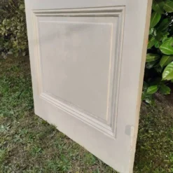 Porte ancienne de communication vitrée moulurée 218,5x83 15 petits carreaux