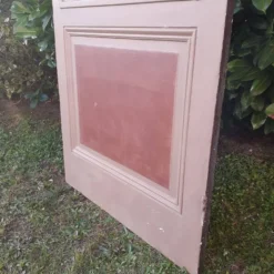 Porte ancienne de communication vitrée moulurée 221x83cm 15 petits carreaux