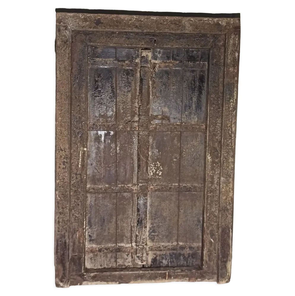 Porte ancienne en bois avec cadre