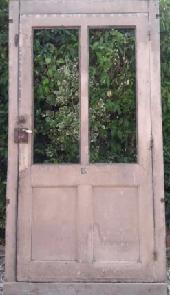 Porte ancienne vitrée 211,5x105,5cm et son cadre porte d'entrée