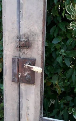 Porte ancienne vitrée 211,5x105,5cm et son cadre porte d'entrée
