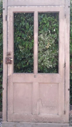 Porte ancienne vitrée 211,5x105,5cm et son cadre porte d'entrée