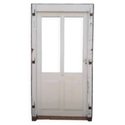 Porte ancienne vitrée 211,5x105,5cm et son cadre porte d'entrée