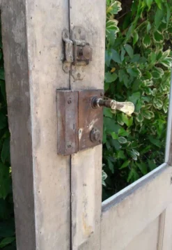 Porte ancienne vitrée 211,5x105,5cm et son cadre porte d'entrée