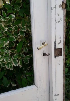 Porte ancienne vitrée 211,5x105,5cm et son cadre porte d'entrée