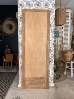 Porte armoire biseauté vintage Art Déco bois massif chêne Azalée