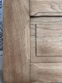 Porte armoire biseauté vintage Art Déco bois massif chêne Azalée