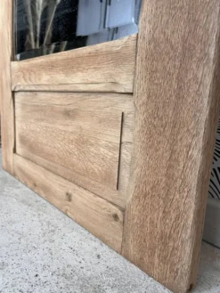 Porte armoire biseauté vintage Art Déco bois massif chêne Azalée