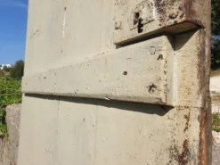 Porte de cave, grange ou grenier avec traverses traditionnelles en sifflet - début XXème