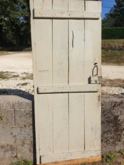 Porte de cave, grange ou grenier avec traverses traditionnelles en sifflet - début XXème