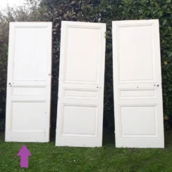 Porte de communication H220xL80,5cm ancienne panneautée moulurée