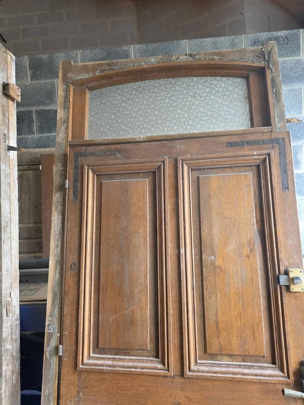 Porte d'entrée en chêne massif, XIXème