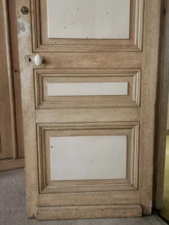 Porte de passage double face en sapin patiné XX siècle