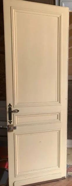 Porte de passage double face en sapin patiné XX siècle
