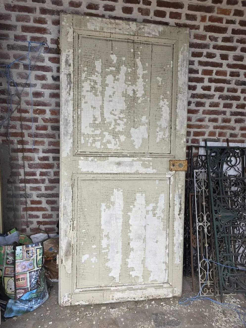 Porte de séparation double face XIXÈME en chêne massif