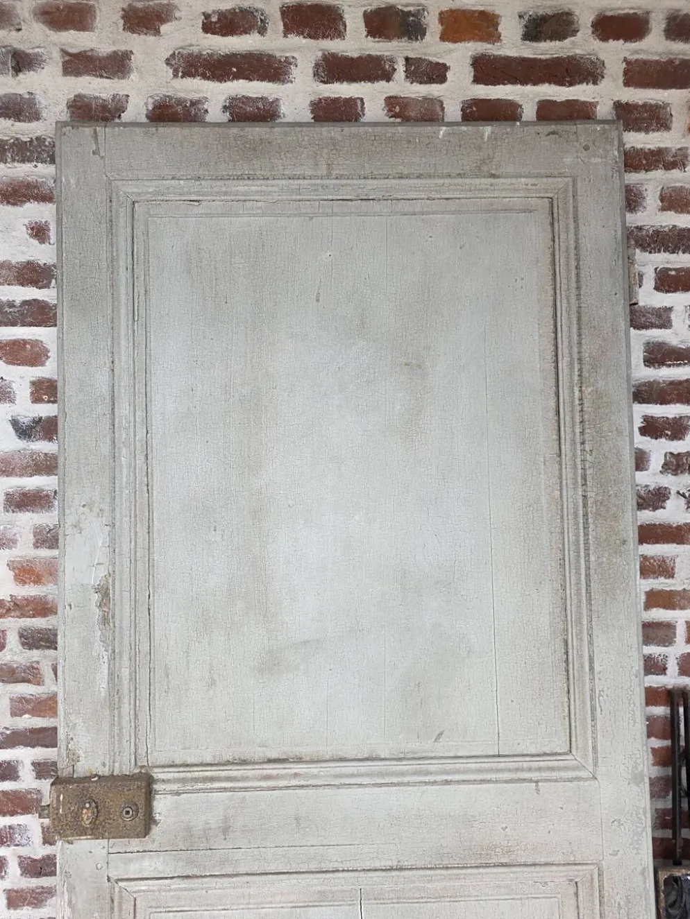 Porte de séparation XIXe double face en chêne