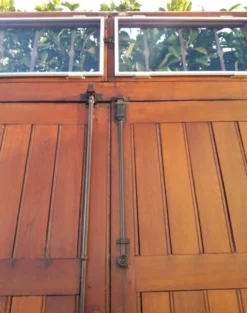 Porte double d’entrée 227x142,2cm chêne serrure multipoints et son cadre