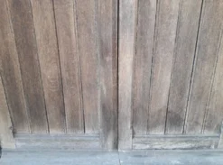 Porte double d’entrée 227x142,2cm chêne serrure multipoints et son cadre