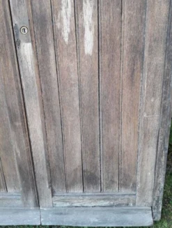 Porte double d’entrée 227x142,2cm chêne serrure multipoints et son cadre