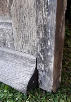 Porte double d’entrée 227x142,2cm chêne serrure multipoints et son cadre
