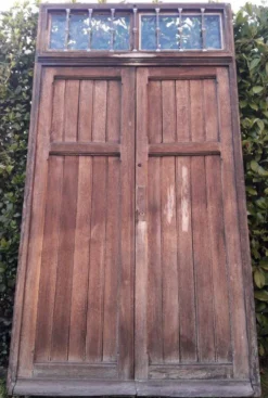 Porte double d’entrée 227x142,2cm chêne serrure multipoints et son cadre