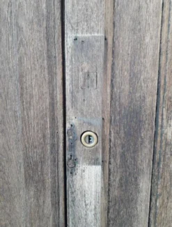 Porte double d’entrée 227x142,2cm chêne serrure multipoints et son cadre