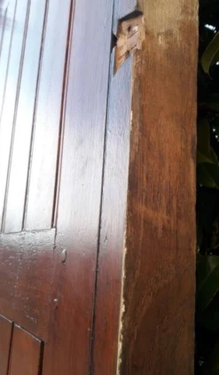 Porte double d’entrée 227x142,2cm chêne serrure multipoints et son cadre
