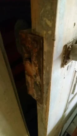 Porte en pin décapée