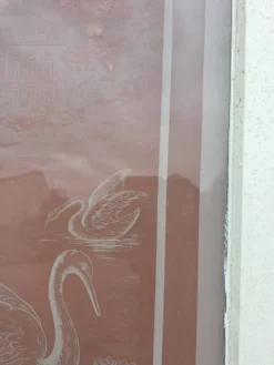 Porte en verre gravé fin XIXe