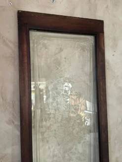 Porte en verre gravé, 1890s